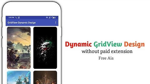 How to create dynamic GridView Design without any paid extensions in kodular, niotron