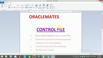 what is control file?