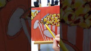 Pavlov's Dog: Now i want popcorn #movie #theater #popcorn #painting