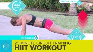 25 Minute HIIT Workout – High Intensity Interval Training For Your Arms, Core + Glutes