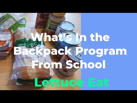It's Back School Backpack Program #food #free #kids #lettuceeat - YouTube