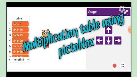 multiplication table program in pictoblox @ Hashmi