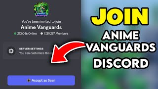 How To Join Roblox Anime Vanguards Discord Server screenshot 4