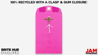 Envelopes   Brite Hue  Ultra Fuchsia  6x9 Clasp Open End