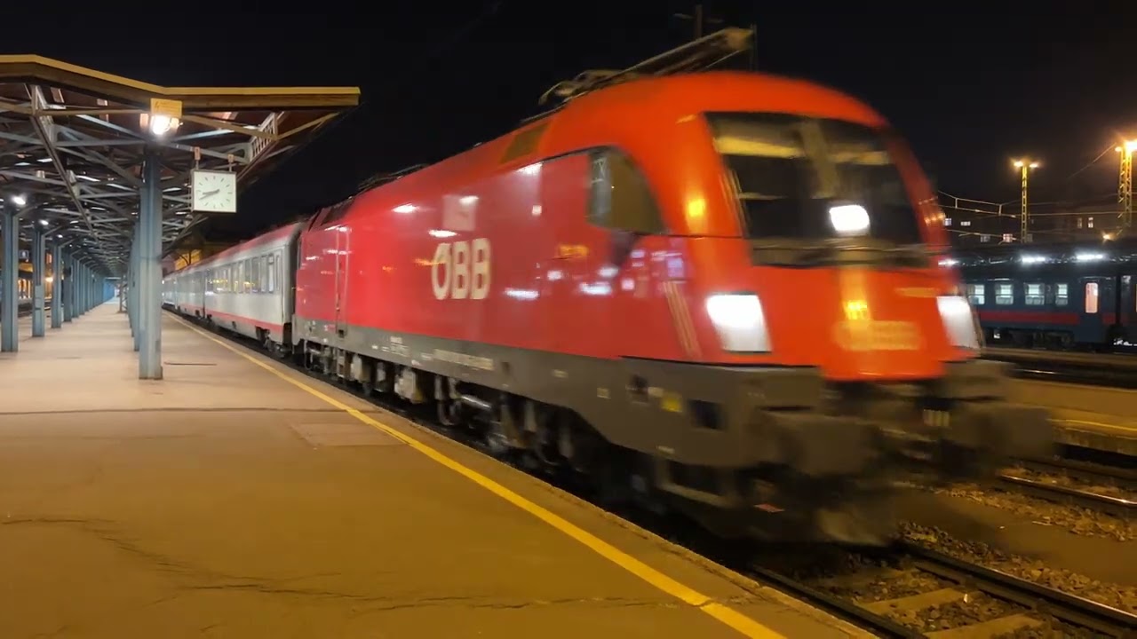 Kálmán Imre EuroNight és Wiener Walzer EuroNight ÖBB Taurus mozdonnyal indul Budapest Keleti pu-ról