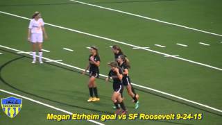 Megan Etrheim goal vs SF Roosevelt 9 24 15