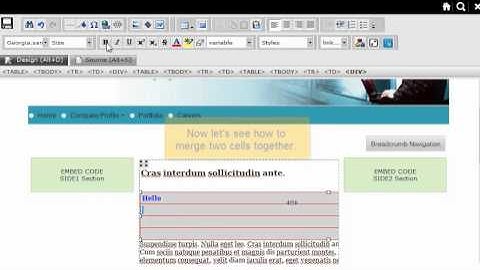 NextGen Web Hosting Tutorials: Creating tables in RVSiteBuilder 5