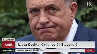 Izjava Dodika, Cvijanović i Stevandić