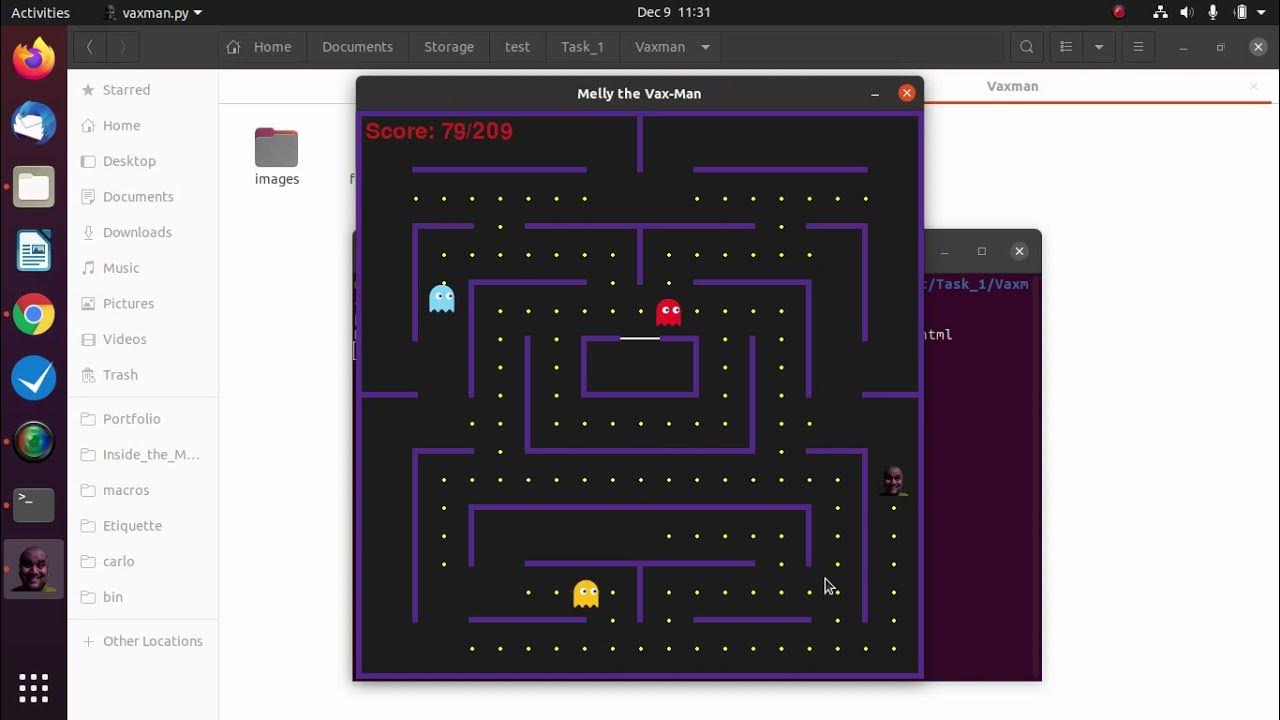 Vaxman - A re-implementation of Pacman in Python - YouTube