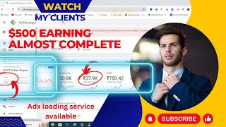 $500 Earning Target almost complete | Google Ad Manager Earning Report | Google Adx Live Earning