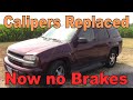 Chevy Trailblazer - No Rear Brakes after DIY Replacement - A/C Compressor, Blower, Axle Seals - P2