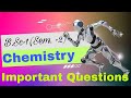 B.Sc 1 semester 2 chemistry important questions #2semester #b.sc1