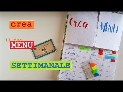 Video: Come faccio a creare il mio menu alimentare?