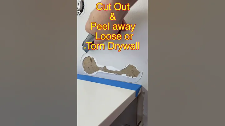 Repair Torn Drywall - 1st STEP 😀 #shorts