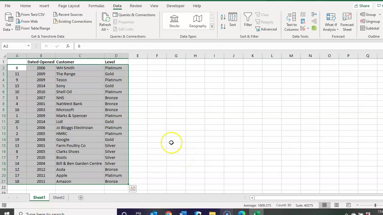 Custom sort using excel youtube