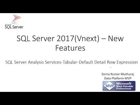 SQL Server 2016\2017 New Feature Series -SSAS -Default Detail Row Expression