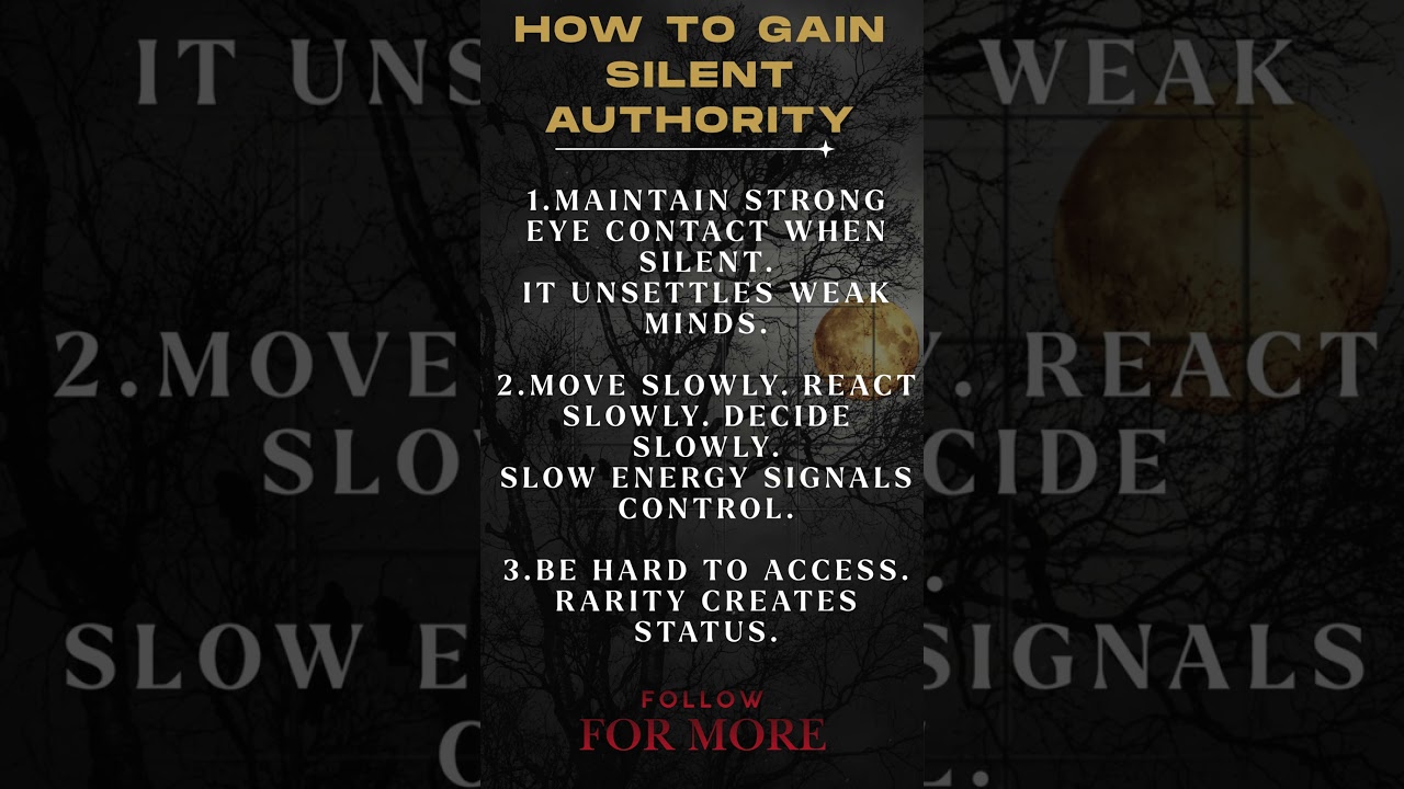 How to gain silent authority | Deepest psychology 