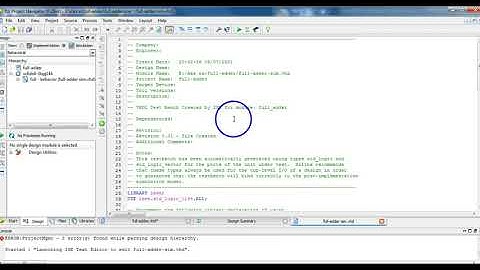 Half Adder Simulation in Xilinx using VHDL Code