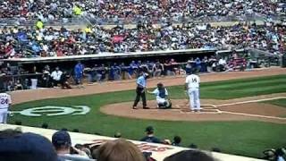 Kent Hrbek Bats at Target Field