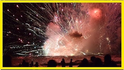 NYE revellers flee beach as boat loaded with fireworks EXPLODES