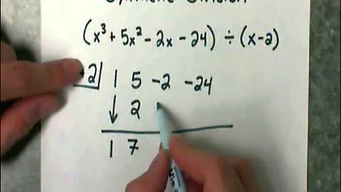 Synthetic Division (part 1) - divide a polynomial by a binomial