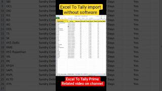 Excel To Tally import without software