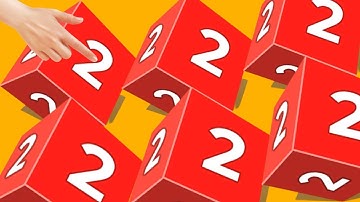 Satisfying Mobile Game/ Roll a Cube - jelly run 2048 Gameplay walkthrough max Level part 1