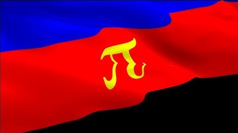 Polyamorous flag video waving wind. LGBT Homosexual Rainbow Pride Flag background. Polyamory flag