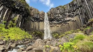 Slow Motion of Svartifoss - Skaftafell - Iceland 8K