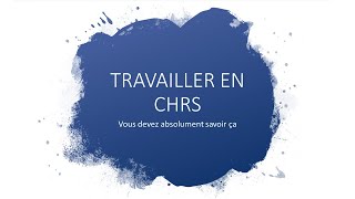Pourquoi faire un stage en CHRS ?