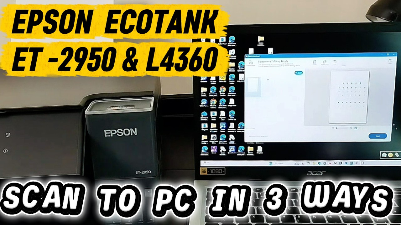 Epson ET-2950 & L4360: 3 Ways to Scan to Computer, Save as PDF