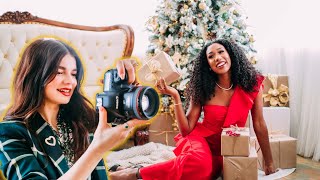 Natural Light Studio Christmas Photoshoot 🎄 Behind The Scenes Photography Tutorial