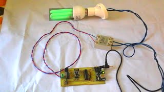 Remote controlled CFL using nRF24L01 transceiver, ATmega328 and ATtiny85