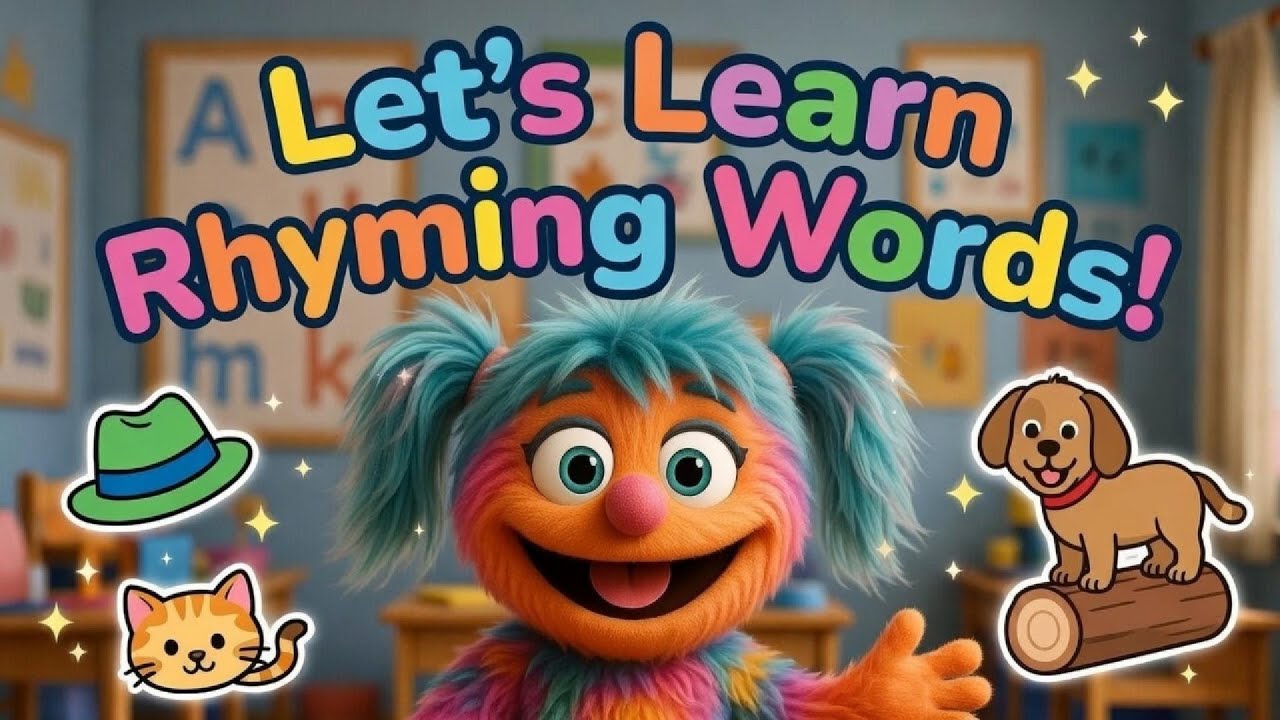Learn Rhyming Words for Kids 🦘 | Fun Preschool Phonics with Rhymey Roo ...