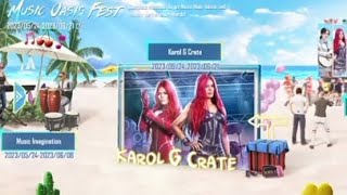 PUBG MOBILE KAROL G CRATE 🎶 MUSIC OASIS FEST DANCE TOGETHER SELECT A STAGE AND PLAY A GAME & WIN REW screenshot 4