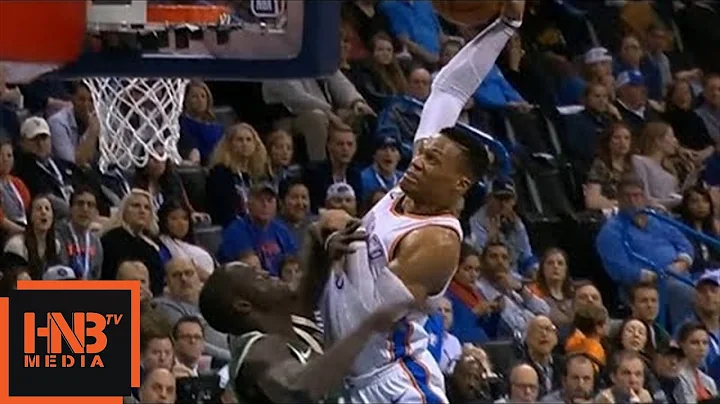 Russell Westbrook Crazy Dunk Over Thon Maker / Thu...