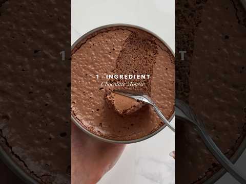 1 INGREDIENT CHOCOLATE MOUSSE‼️ ( vegan + paleo + keto + sugar free ) #chocolate