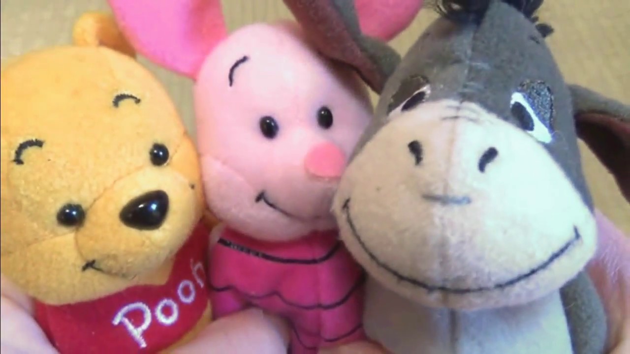 Pooh Piglet Eeyore doll くまのプーさん おもちゃ アニメ 動画 くまのプーさん イーヨー ピグレット ぬいぐるみセット