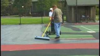 SportMaster: Tennis Court Resurfacing - Mixing and Applying Acrylic Resurfacer