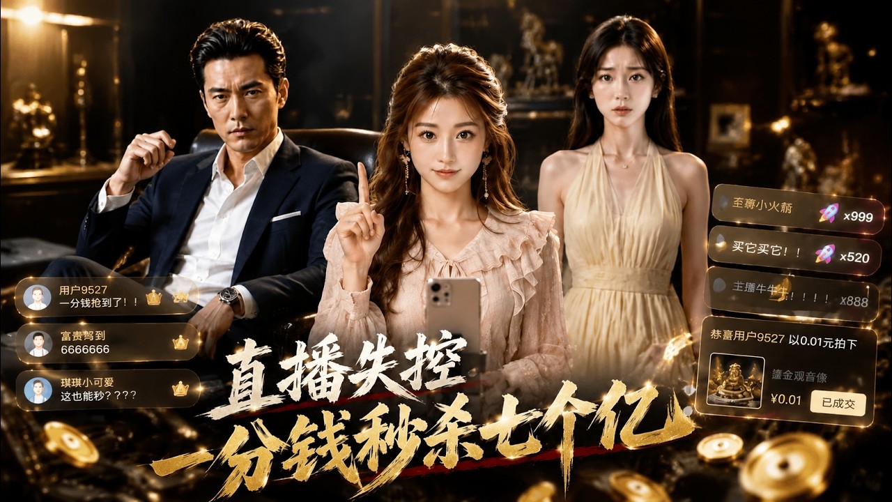 【高清全集】《直播失控：一分钱秒杀七个亿》 #逆袭 #爱情 #甜宠 #反转 #热门短剧 #drama #爽剧 #電影 #精彩影视 #AI短剧
