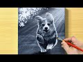 Happy! Happy! Happy! / Black and White Acrylic Painting / STEP by STEP #268