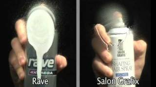 Salon Grafix Hair Spray vs. Rave Hair Spray