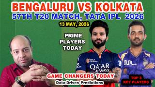 RCB vs KKR Today Match Analysis🔥RCB vs KKR Dream11 Prediction | Toss+Top C/VC Picks+Dark Horse Picks screenshot 1