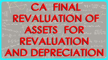CA Final | Revaluation of Fixed Assets with Accounting Entries for revaluation and depreciation