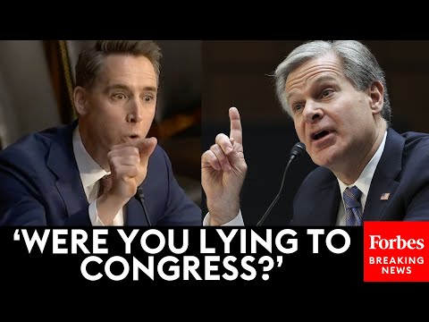 'Good Heavens, Director!': Hawley Savagely Confronts FBI's Wray About Investigations Of Catholics