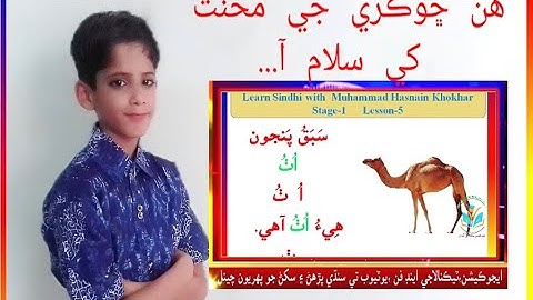 Learn Sindhi With Muhammad Hasnain | Sindhi, Lesson No.5 | Stage/Class 1 | Sindh Text | Sindhi Sikho