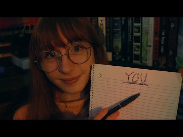 SCHOOL COUNSELOR asks you PERSONAL QUESTIONS! (asmr)(paper and pen) class=