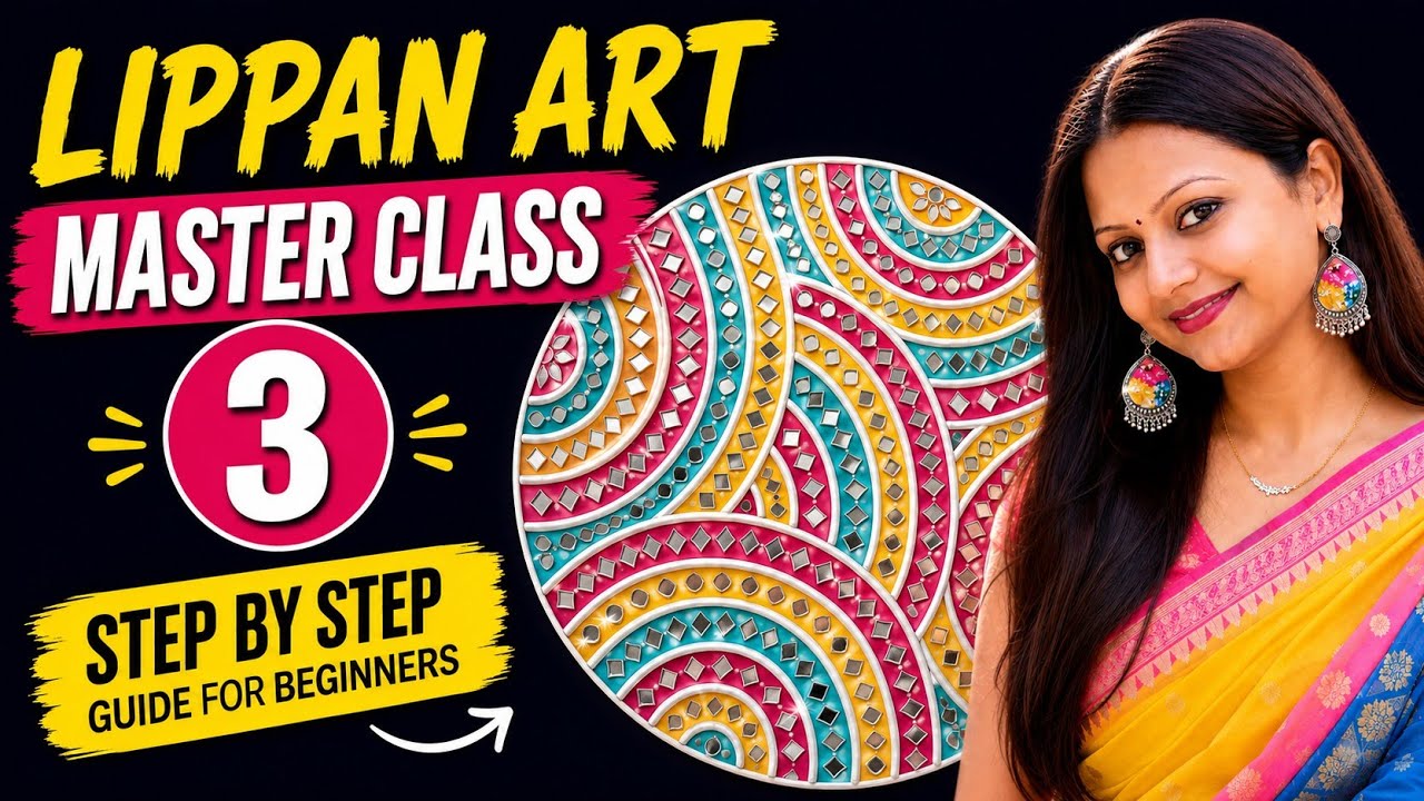 Lippan Art Master Class 3 #lippanart Tutorial Step BY Step For ...