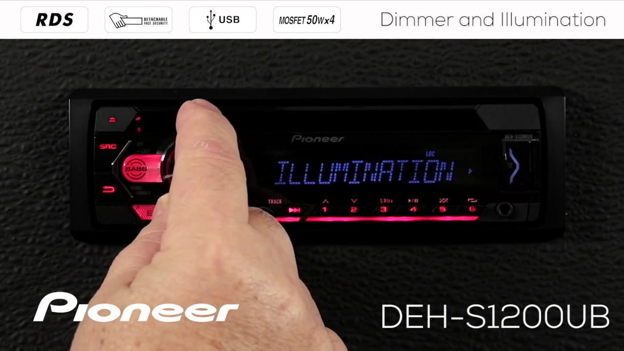 How To Pioneer DEHS1200UB Dimmer and Illumination YouTube