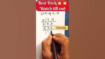LCM of 12 and 18।। how to find lcm #youtubeshorts #ytshorts #shortsvideo